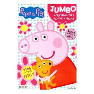 HASBRO EONE PEPPA PIG "THIS LITTLE PIGGY" JUMBO COLORING/ACTIVITY KIDS BOOK NEW